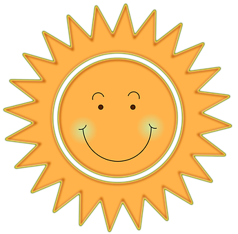 A Yellow Sun With A Smiling Face