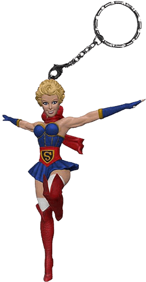 Dc Bombshells Supergirl Keychain, Hd Png Download