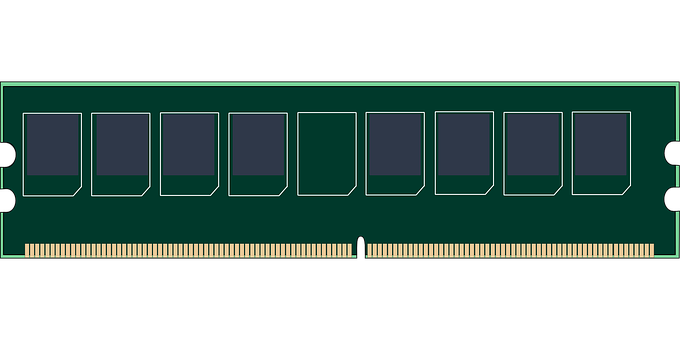 A Green Computer Chip With Many Square Windows