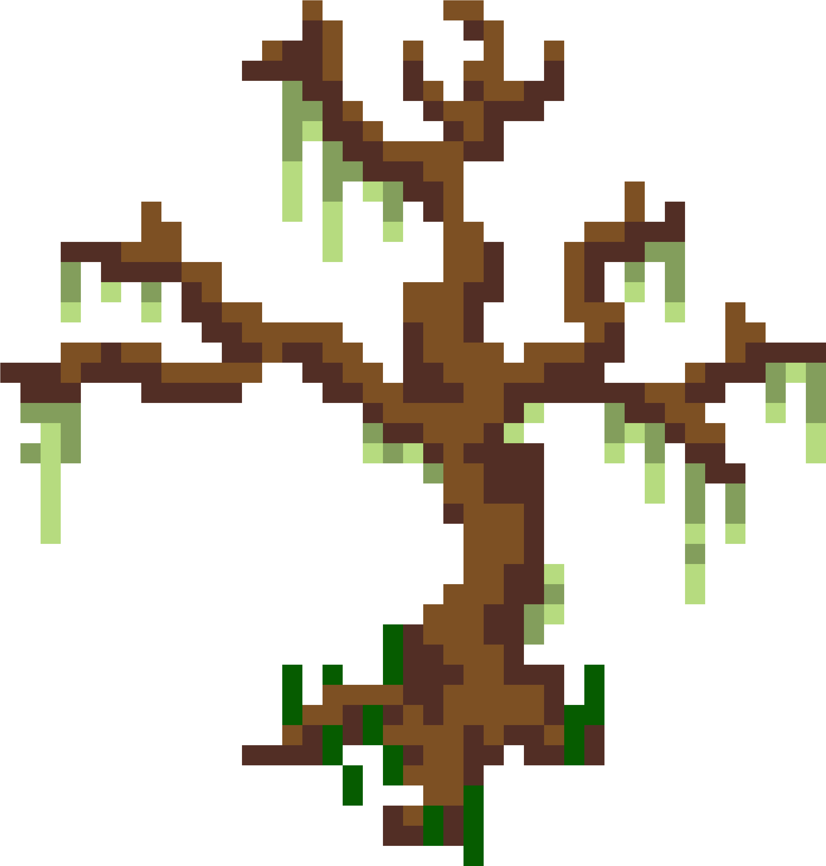 A Pixel Art Of A Tree