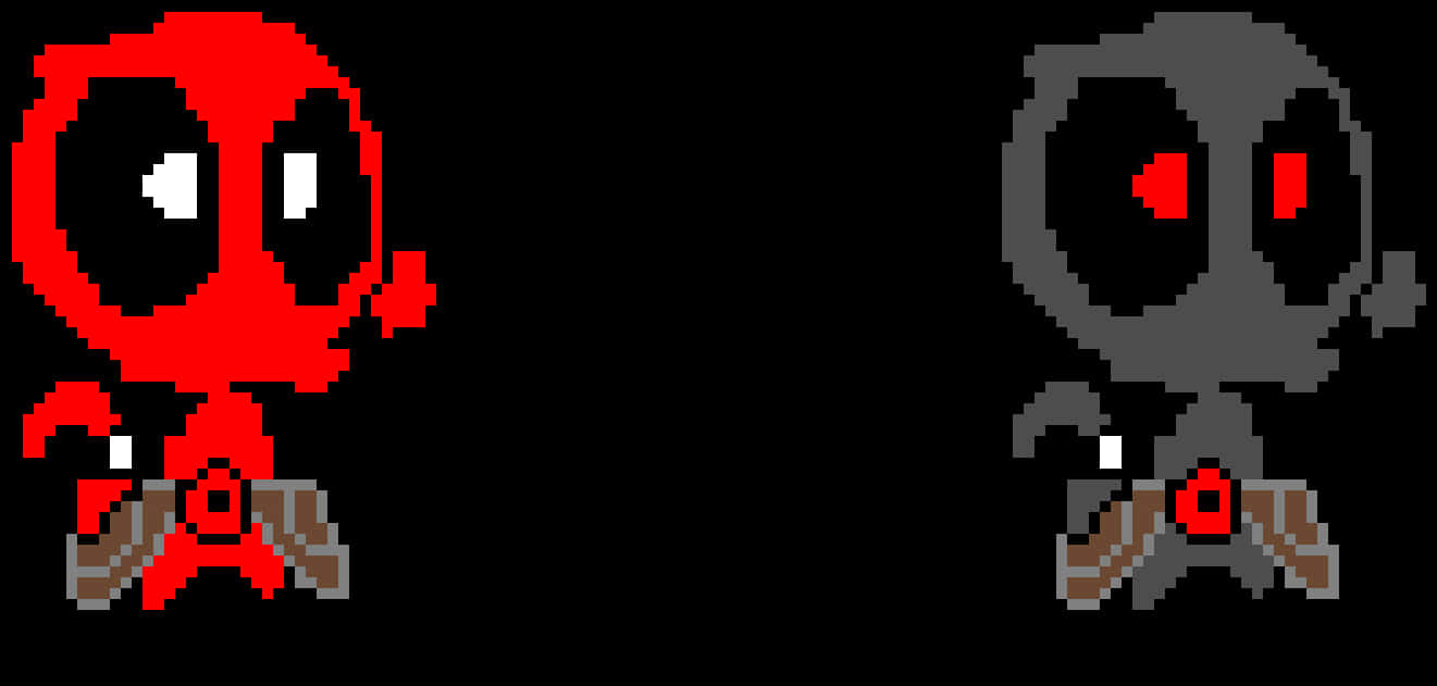 A Black And Red Pixelated Symbols