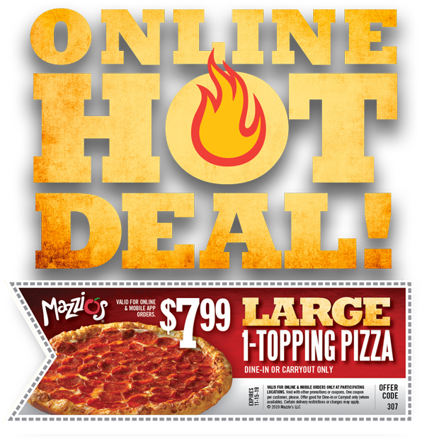 A Pizza Advertisement With A Price Tag