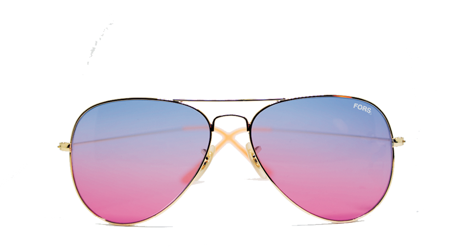 A Pair Of Sunglasses With Pink And Blue Lenses