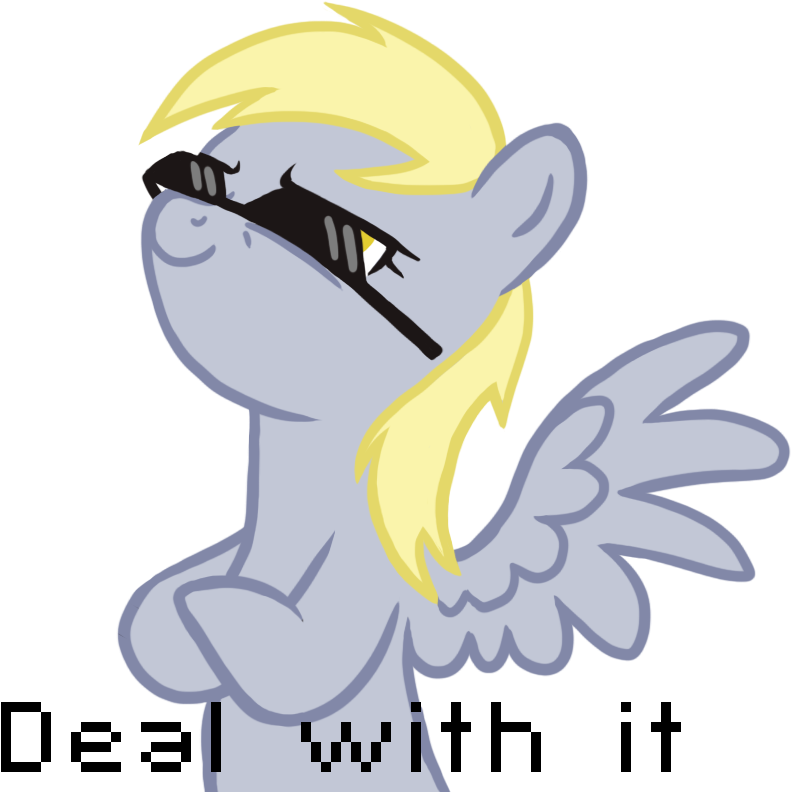 Cartoon Of A Pony With Sunglasses