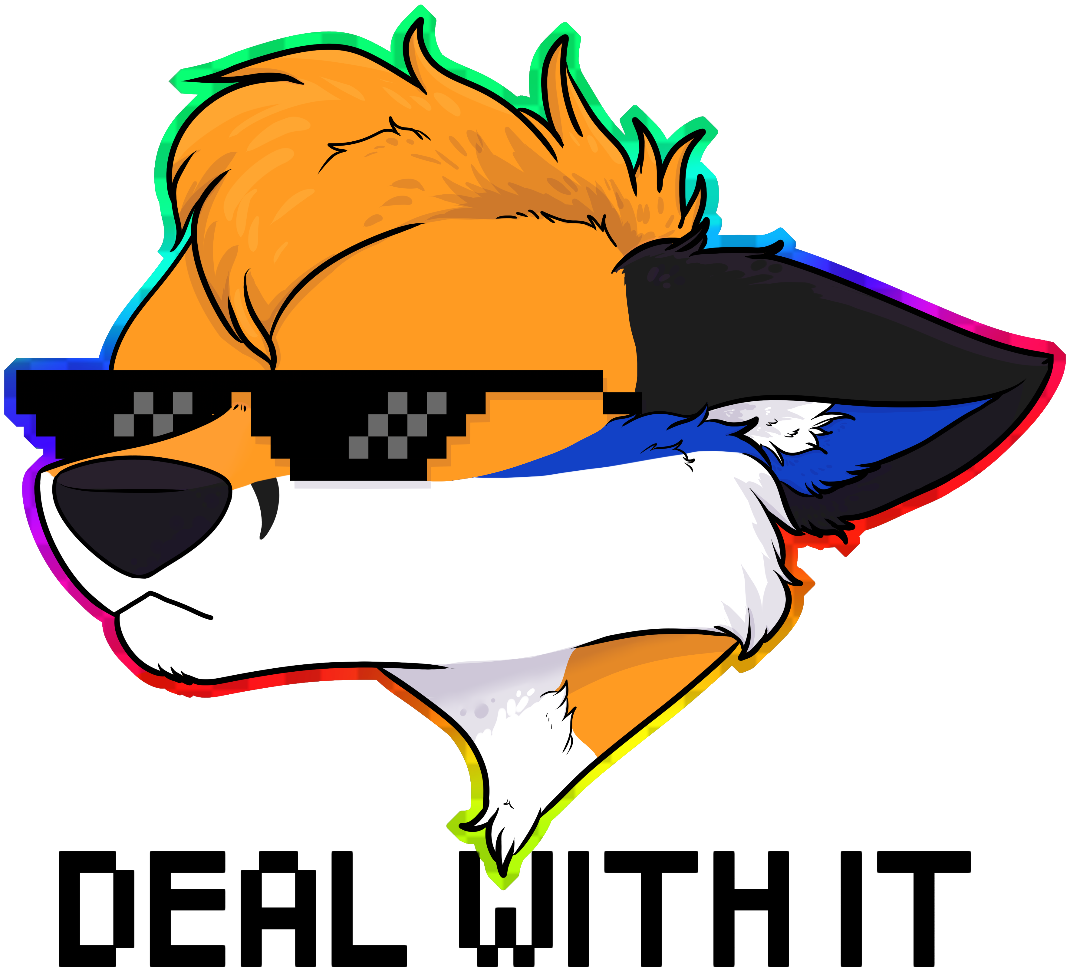 A Cartoon Of A Fox Wearing Sunglasses