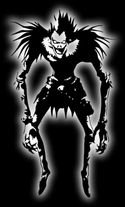 A Black And White Image Of A Scary Monster
