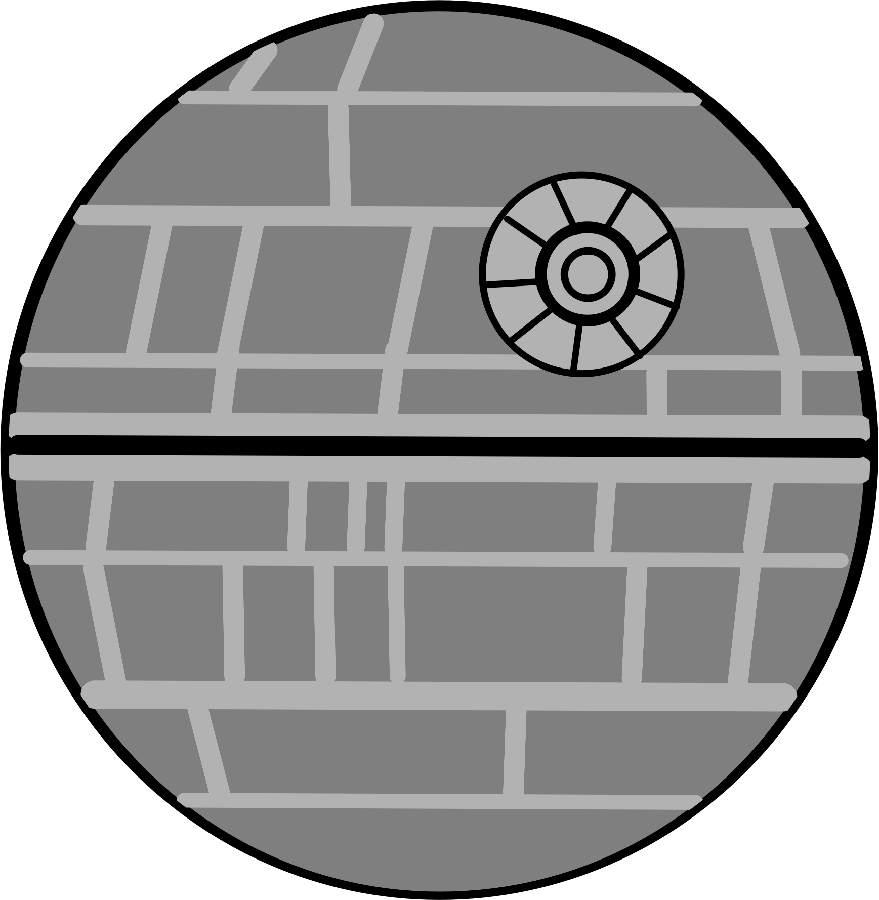 A Grey And White Circular Object With A Round Center