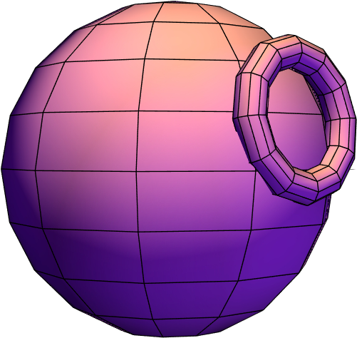 A Purple And Pink Sphere With A Ring