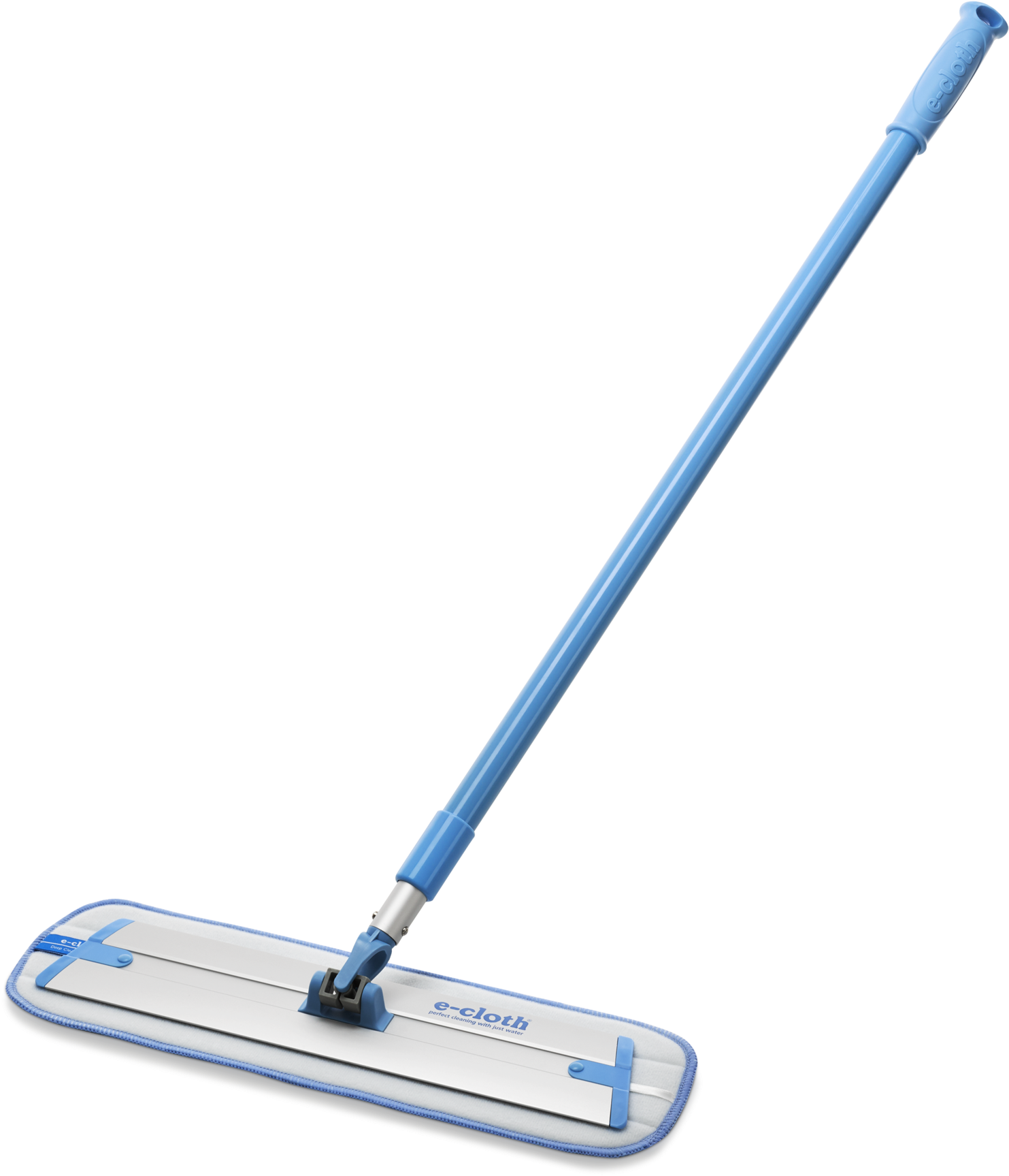 A Mop With A Blue Handle