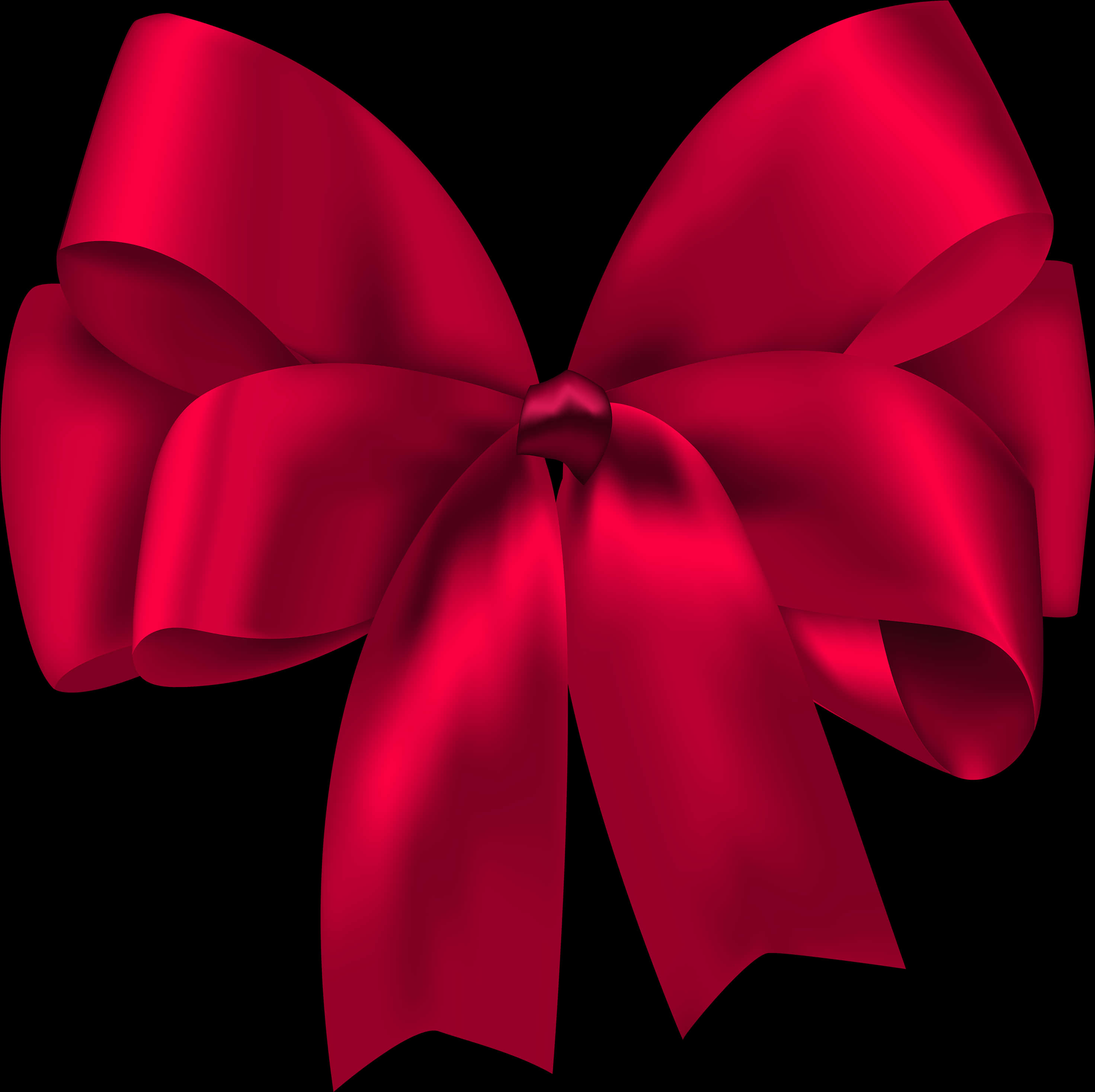 Deep Red Double-stacked Bow