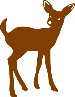 A Brown Deer With Black Background