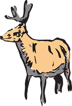 A Drawing Of A Deer