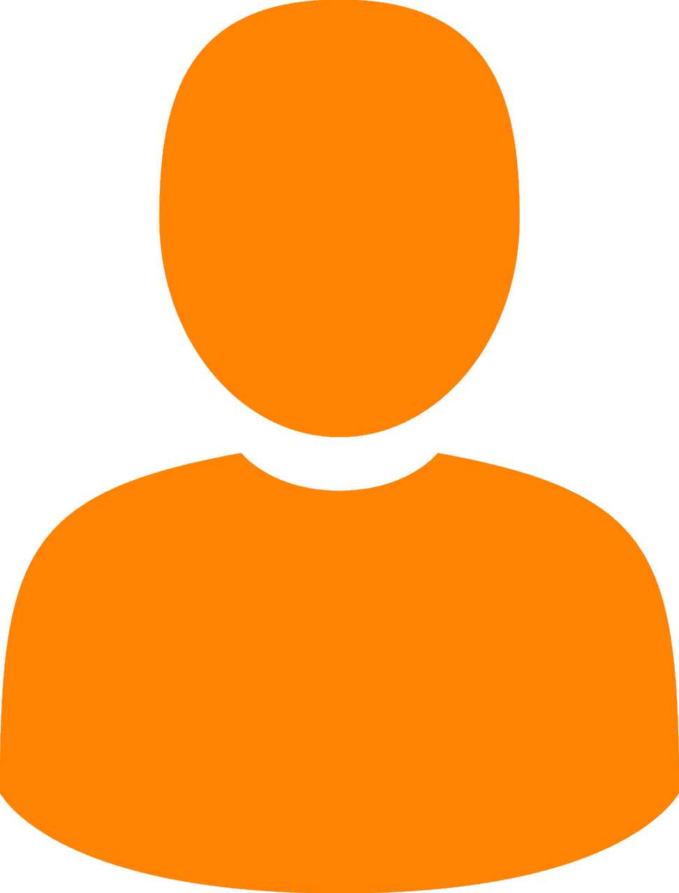 A Orange Silhouette Of A Person