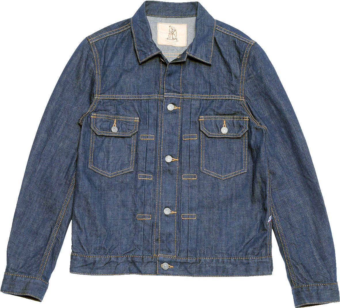 A Blue Denim Jacket With Buttons