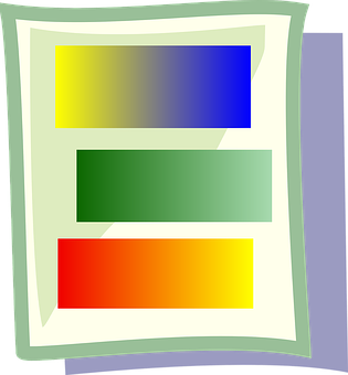 A Colorful Rectangular Shapes On A White Surface