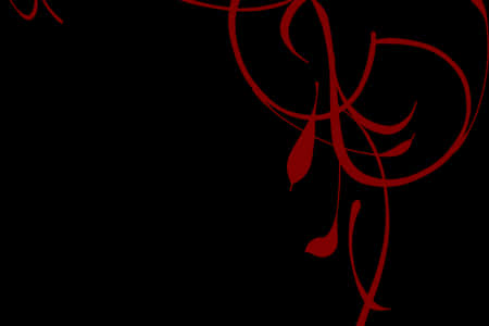 A Black Background With Red Swirls