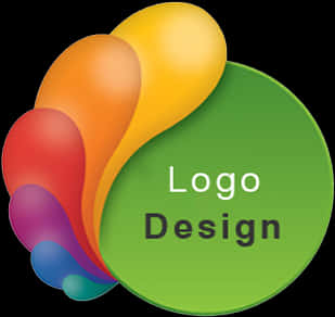A Logo With Colorful Drops
