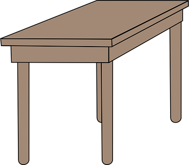A Brown Table With Legs