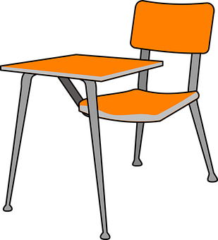 An Orange Desk Chair