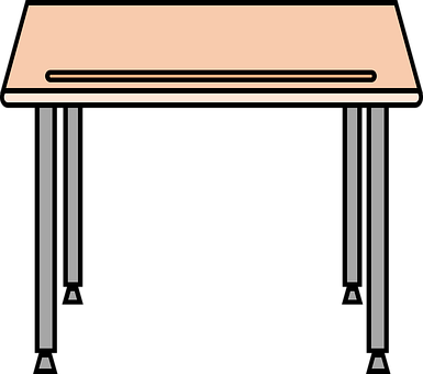 A Desk With Legs And A Black Background