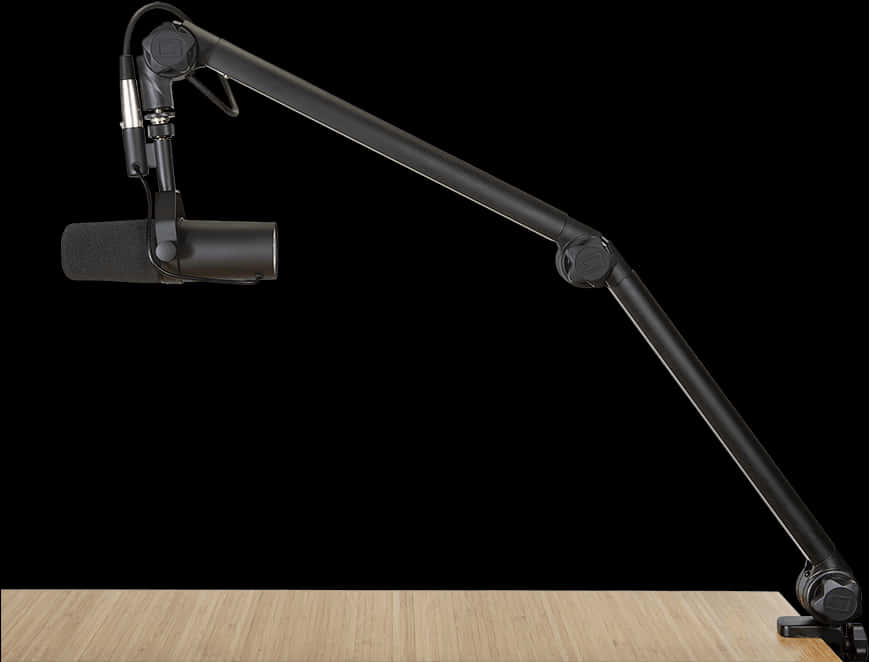 A Black Microphone On A Table