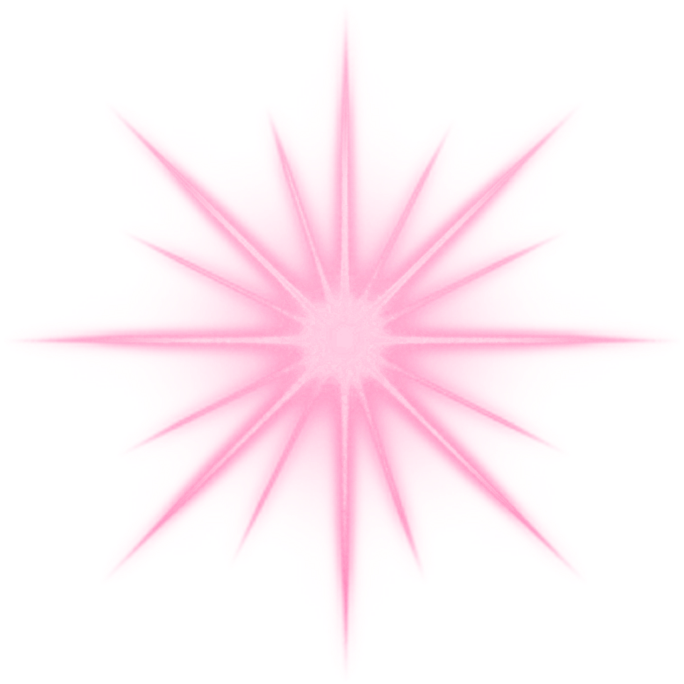 A Pink Light In The Shape Of A Star