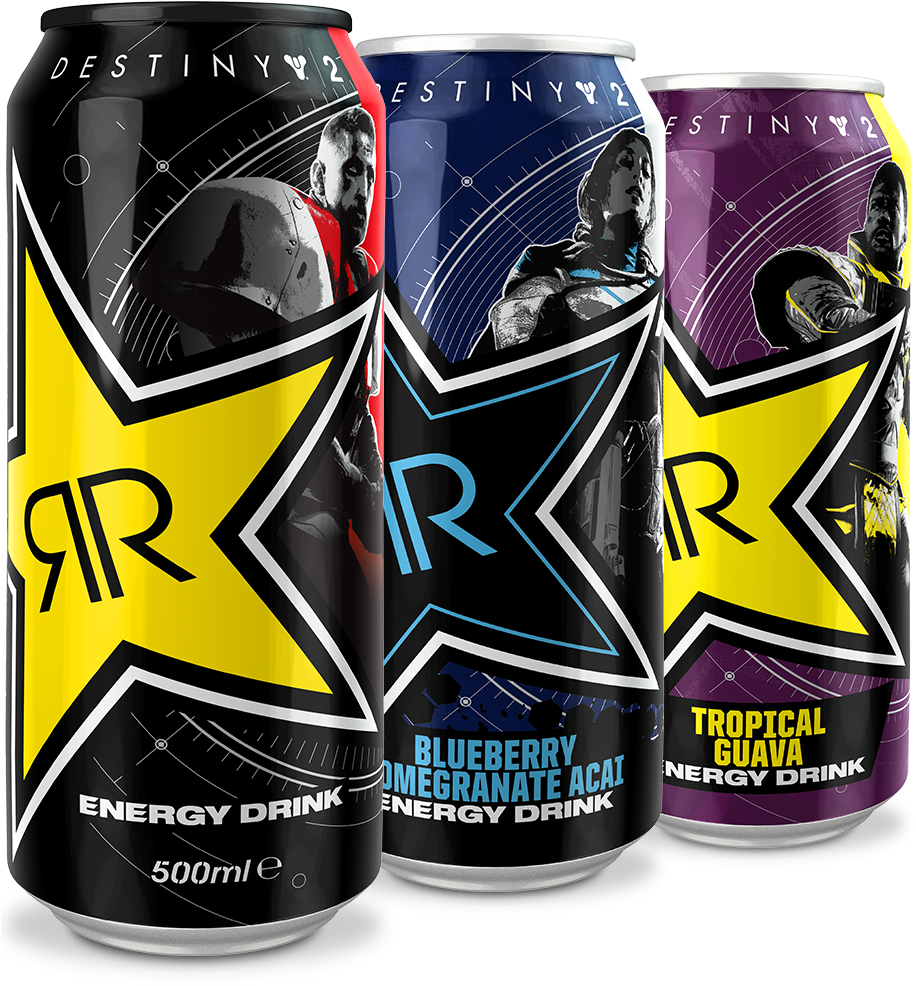 A Group Of Cans Of Energy Drinks