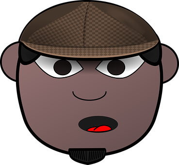 Cartoon Face Of A Man With A Hat