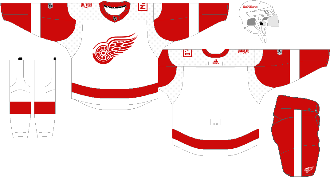Detroit Red Wings Logo Uniform Design