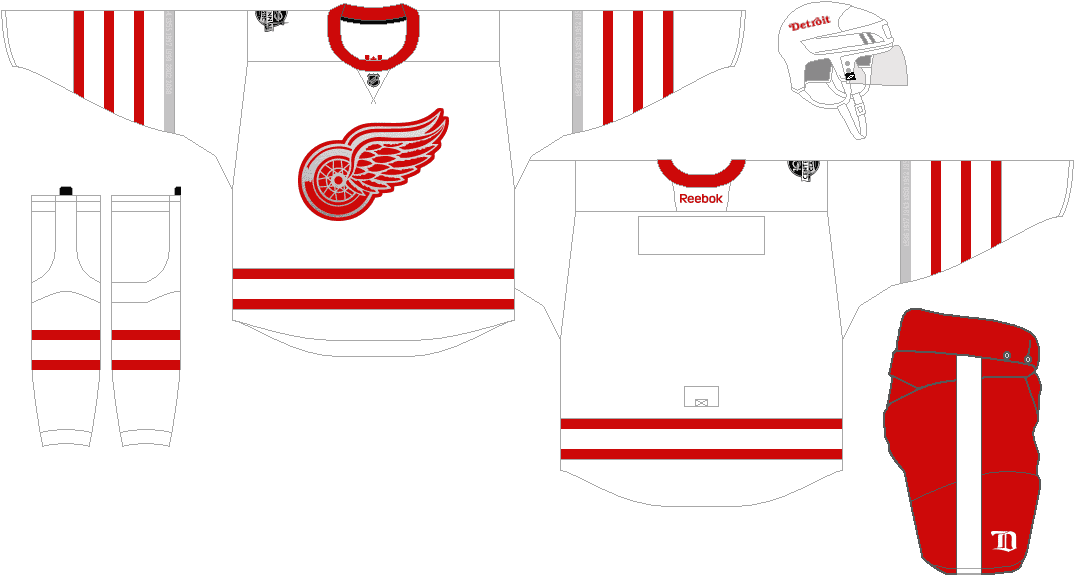 Detroit Red Wings Logo On Uniform