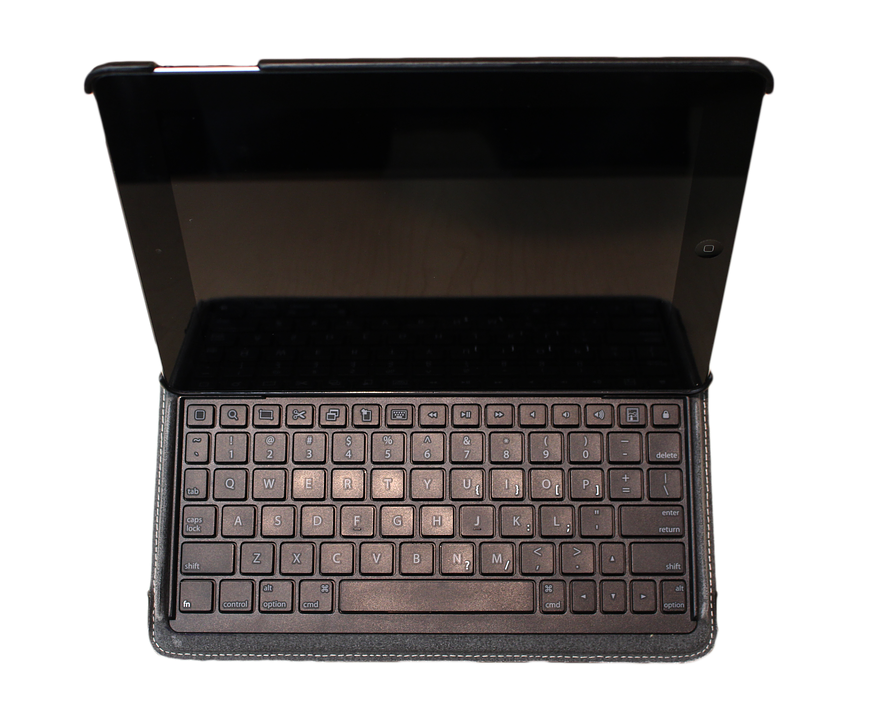 A Black Tablet With A Keyboard