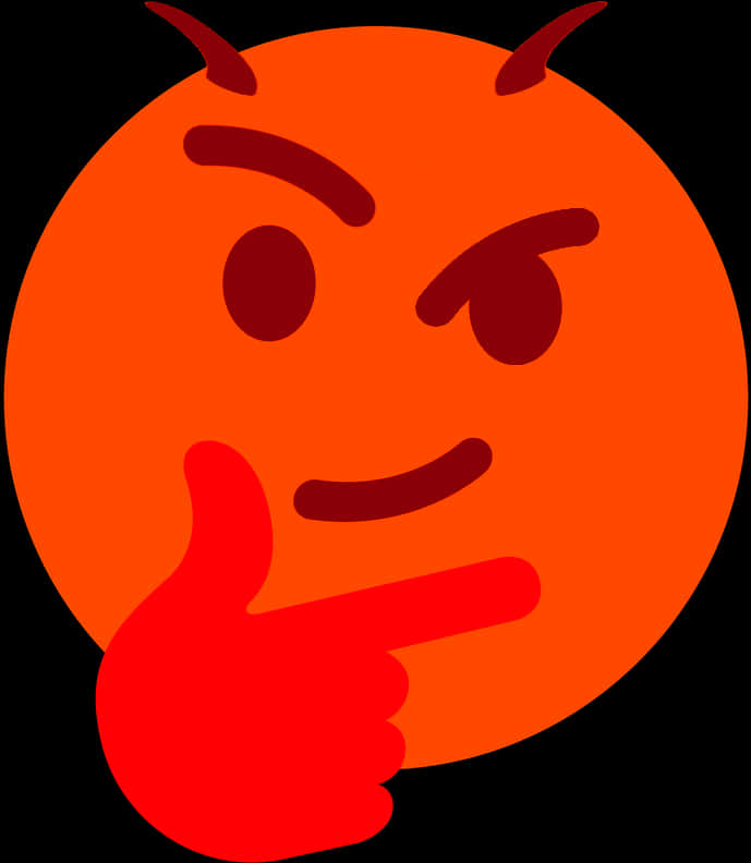 A Orange Face With A Finger Pointing To It
