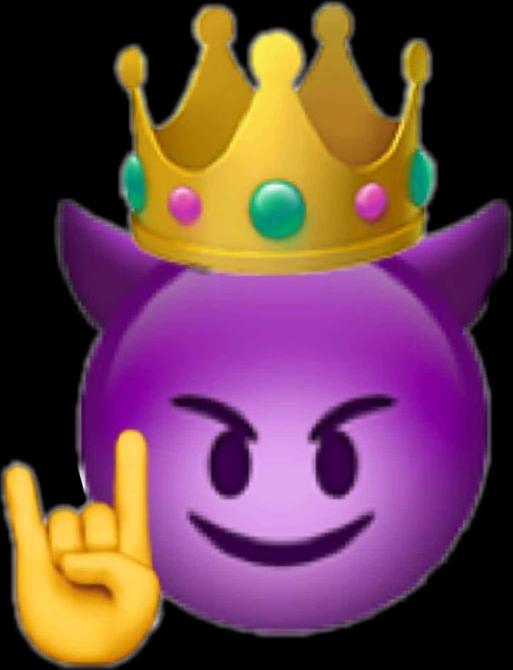 A Purple Emoji With A Crown