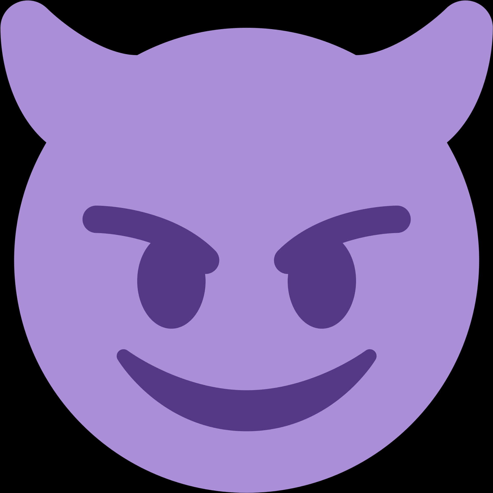 A Purple Emoji With Horns And Eyes