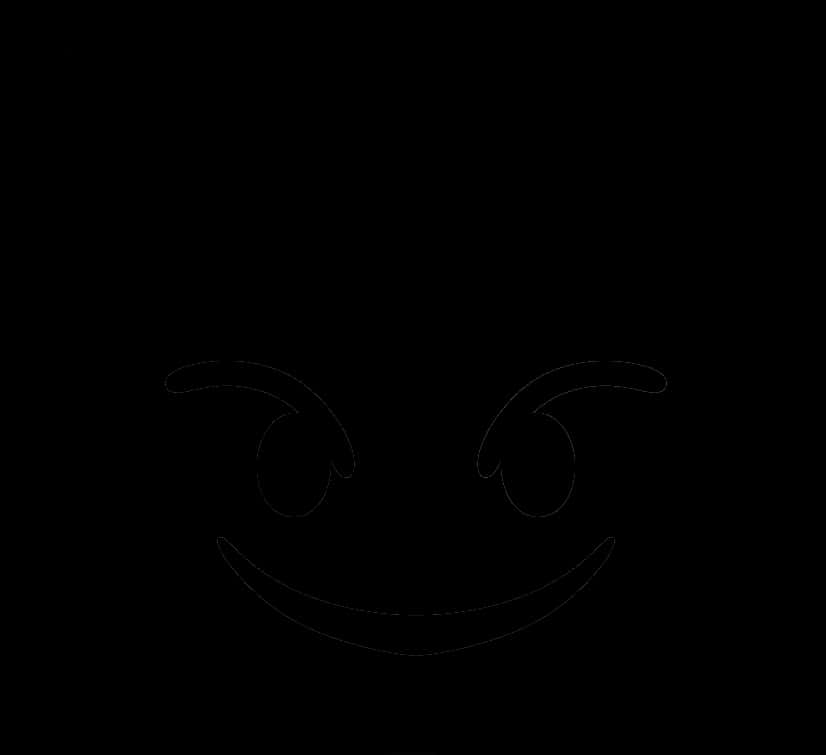 A Black Background With A Face And Eyes