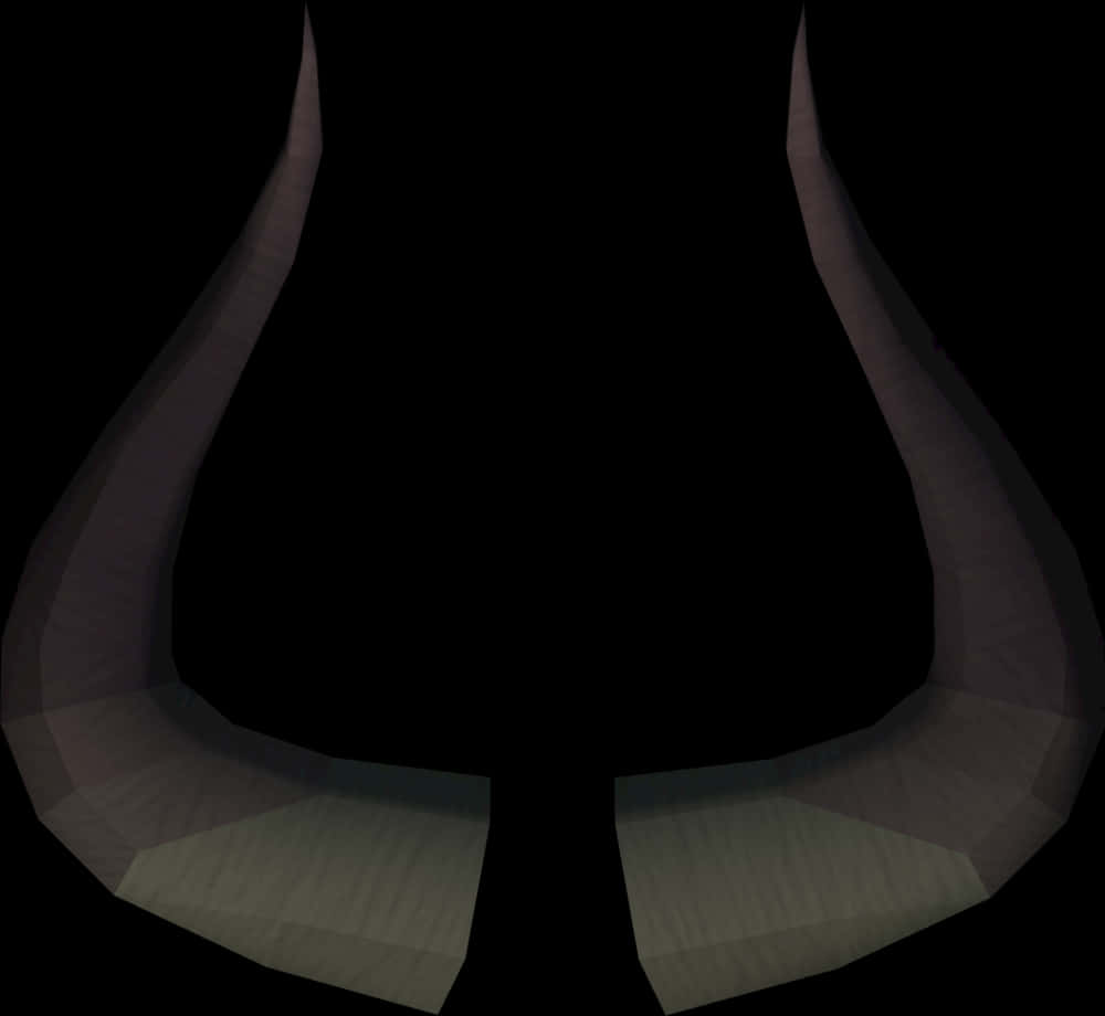 A Pair Of Horns On A Black Background