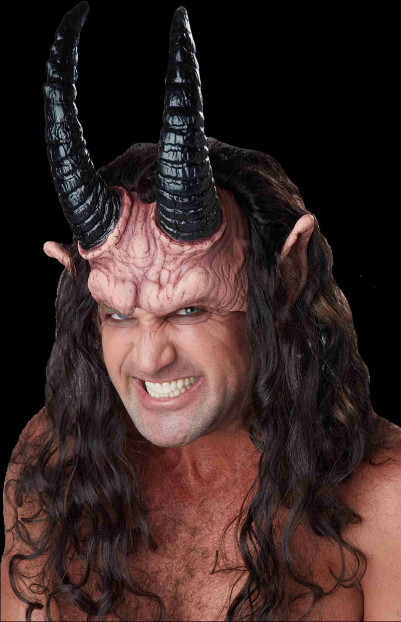 A Man With Horns On His Head