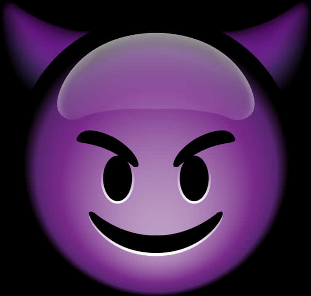 Purple Devil Horns Emoji