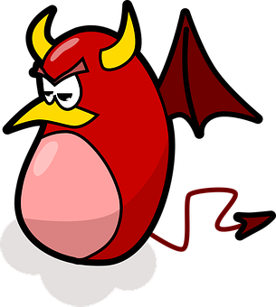 Red Winged Devil Cartoon