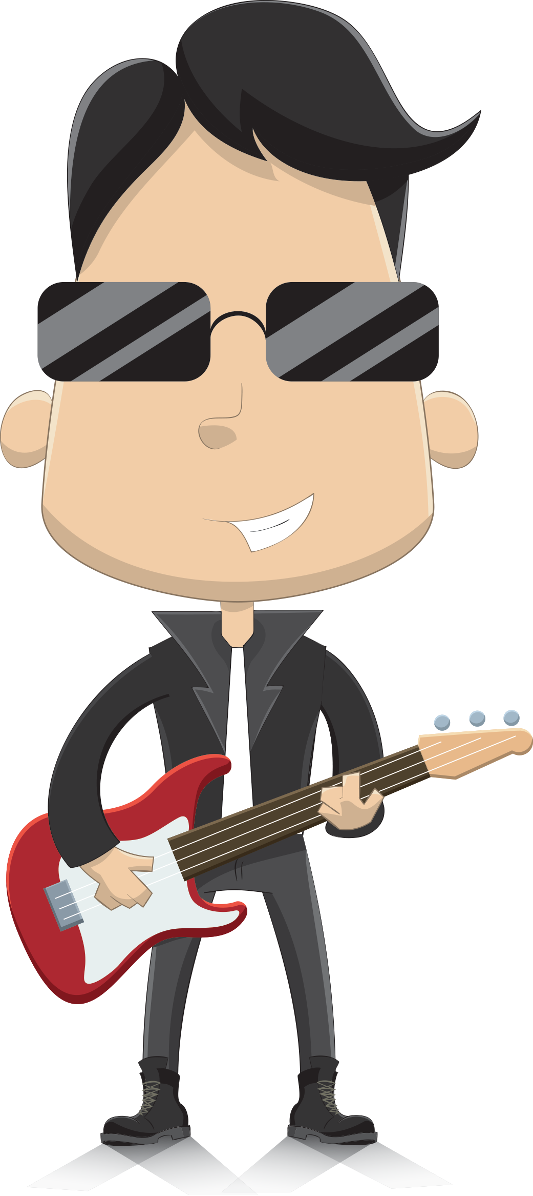 Cartoon Character Holding A Guitar