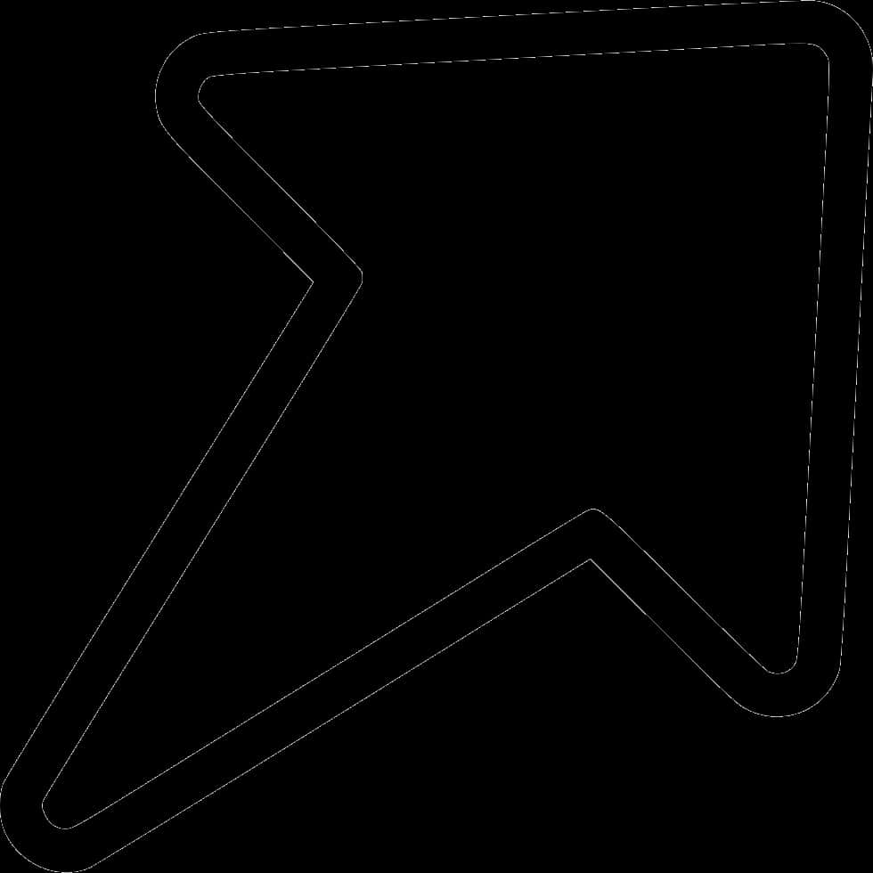 A Black Outline Of A Cursor