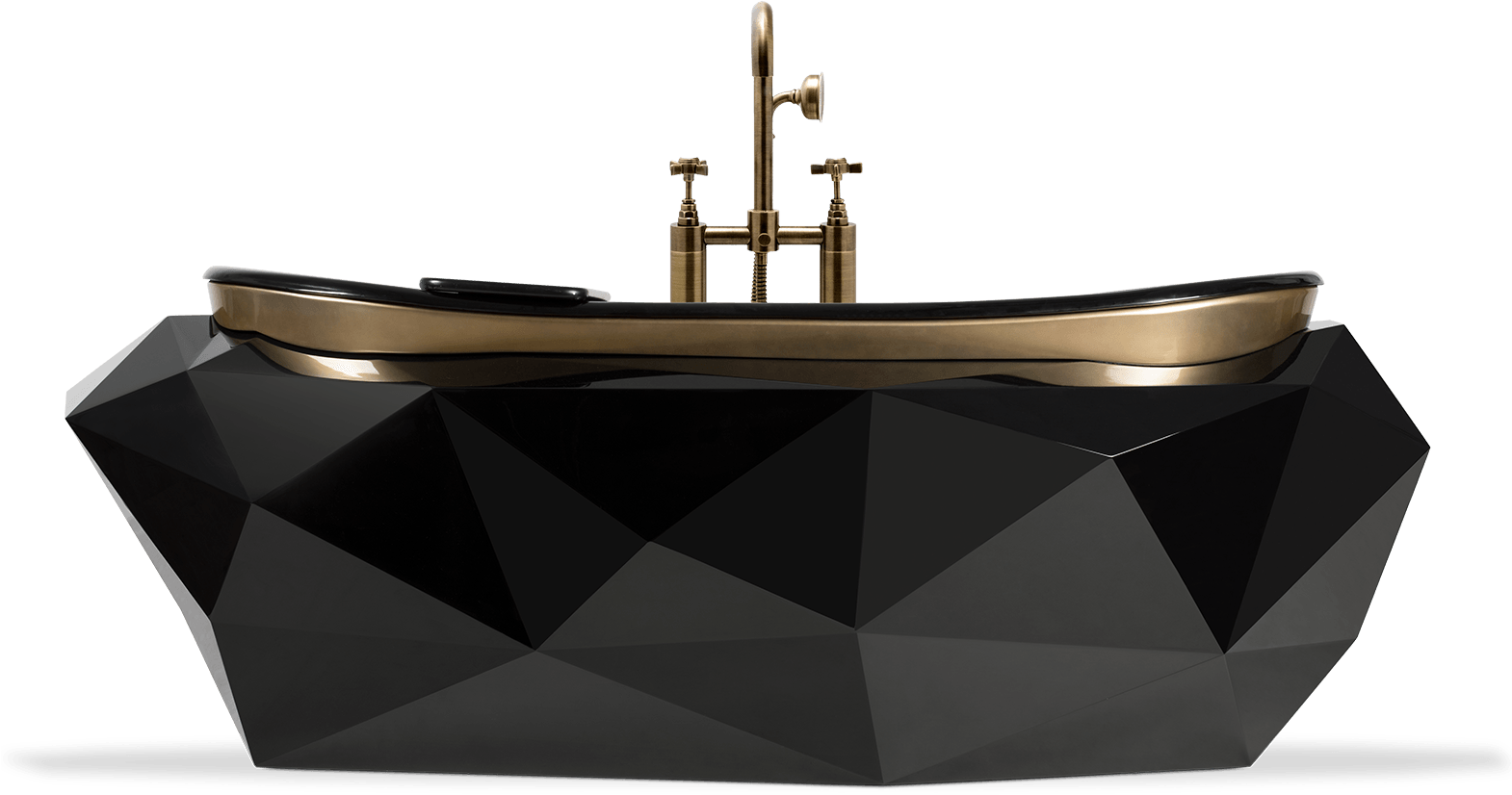A Black And Gold Bathtub