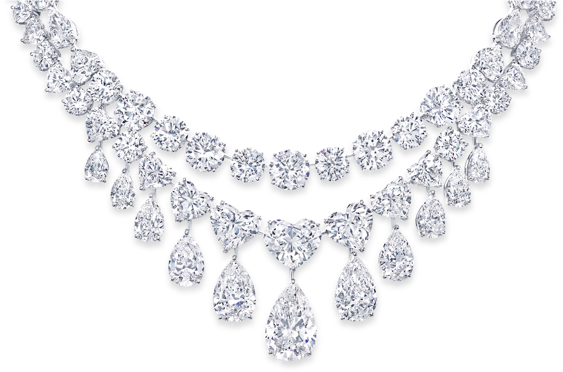 A Necklace With Diamonds On It