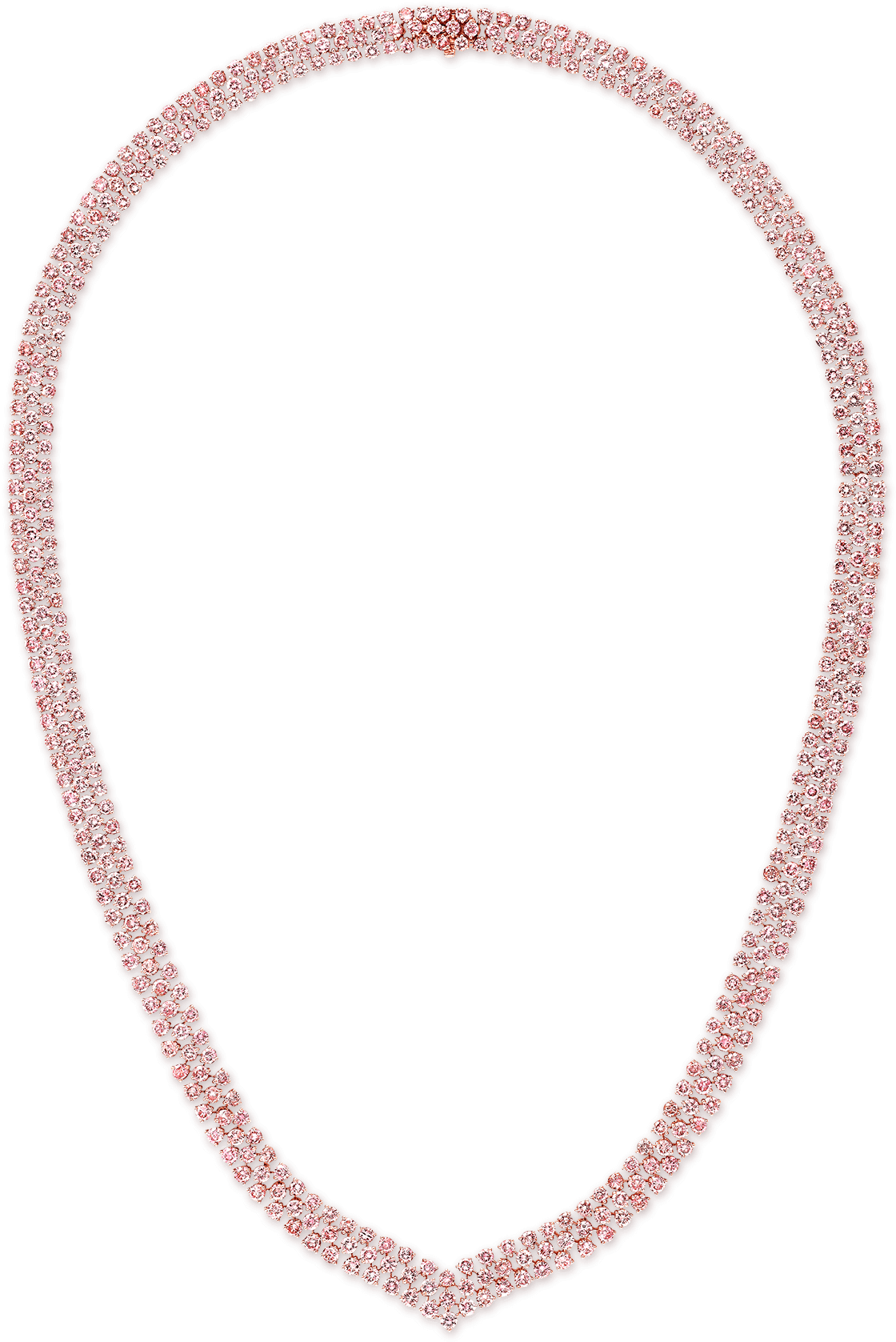 A Necklace Made Of Pink Stones