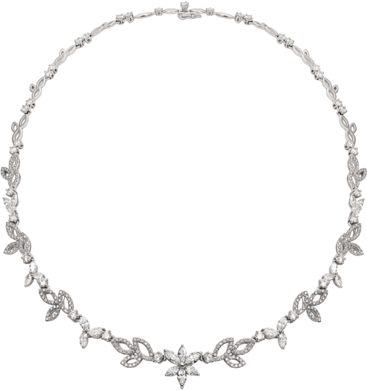 A Necklace With Diamonds On It