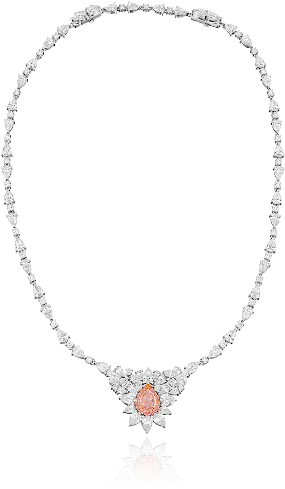 A Necklace With A Red Gem
