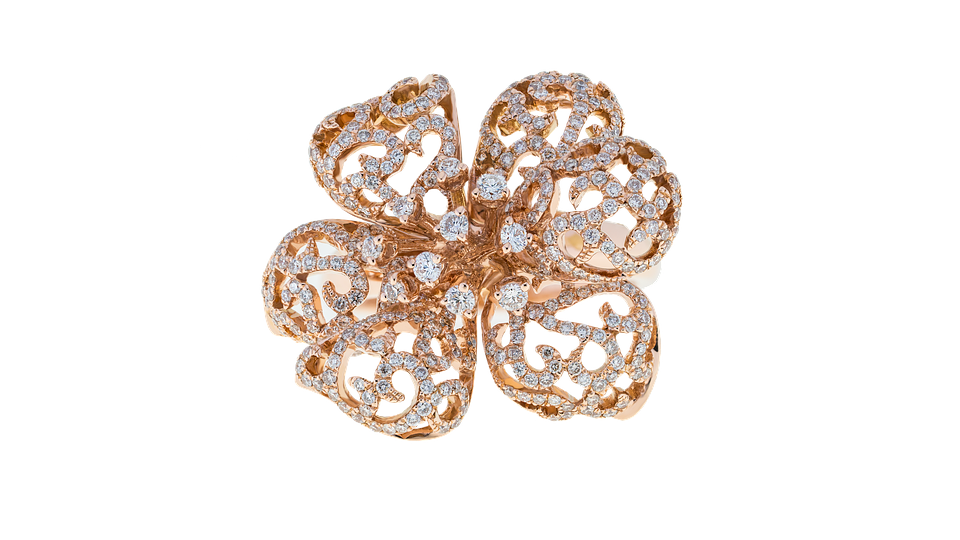 A Gold And Diamond Flower