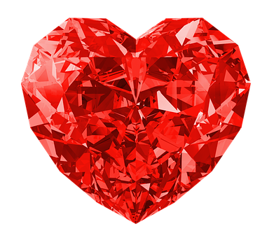 A Red Heart Shaped Diamond