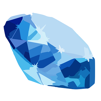 A Blue Diamond With White Stars