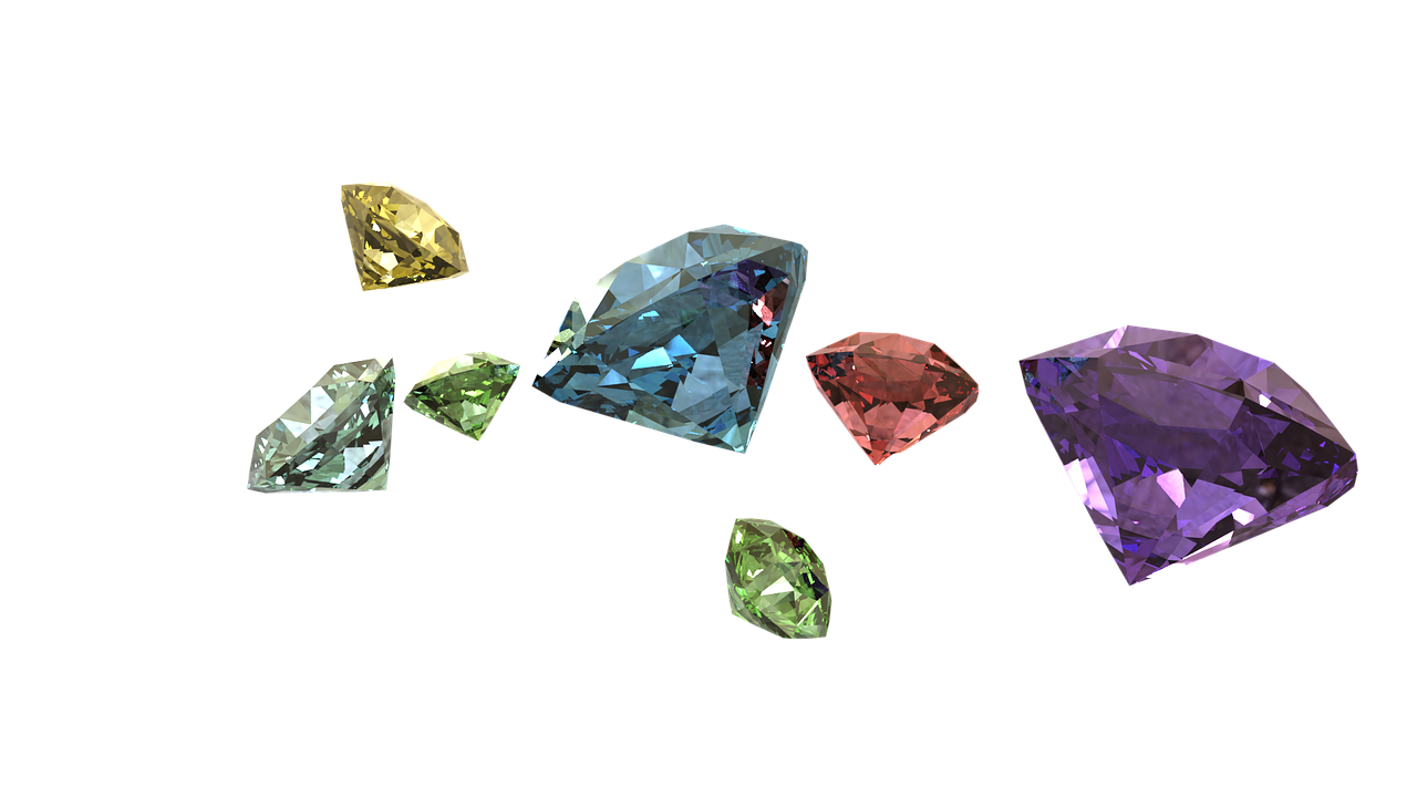 A Group Of Colorful Gemstones